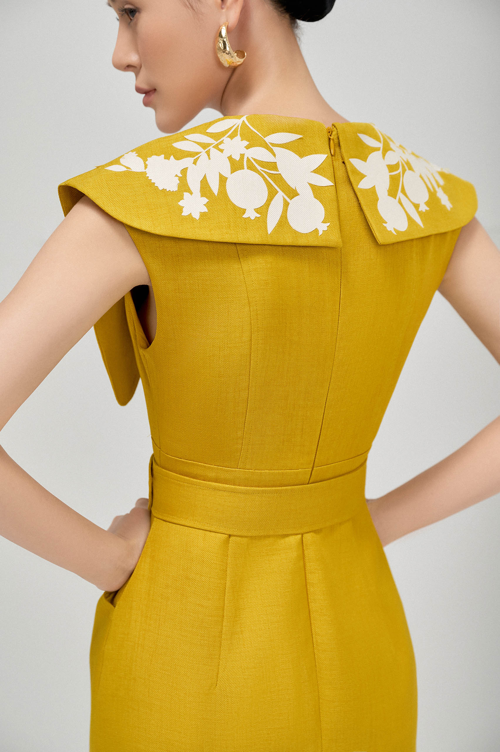 Gold Nuggets Square Collar Dress - Image 3
