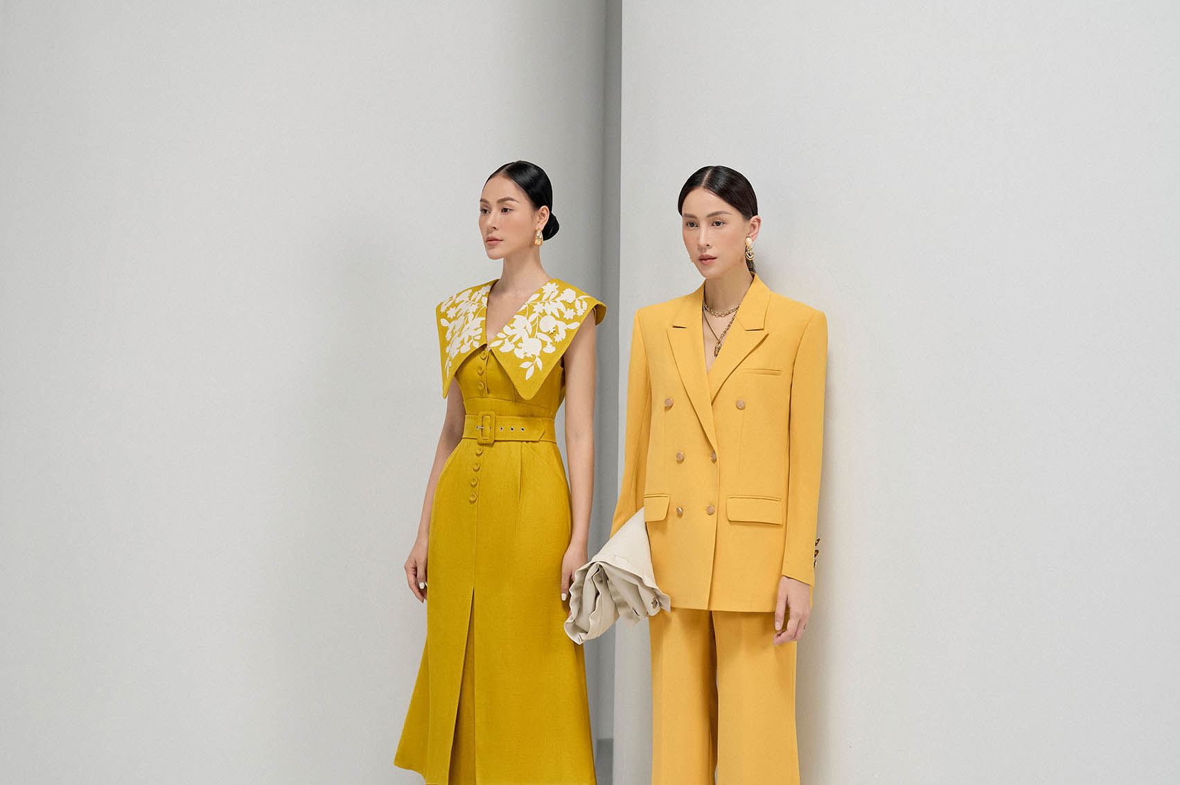 Gold Nuggets Square Collar Dress - Image 5