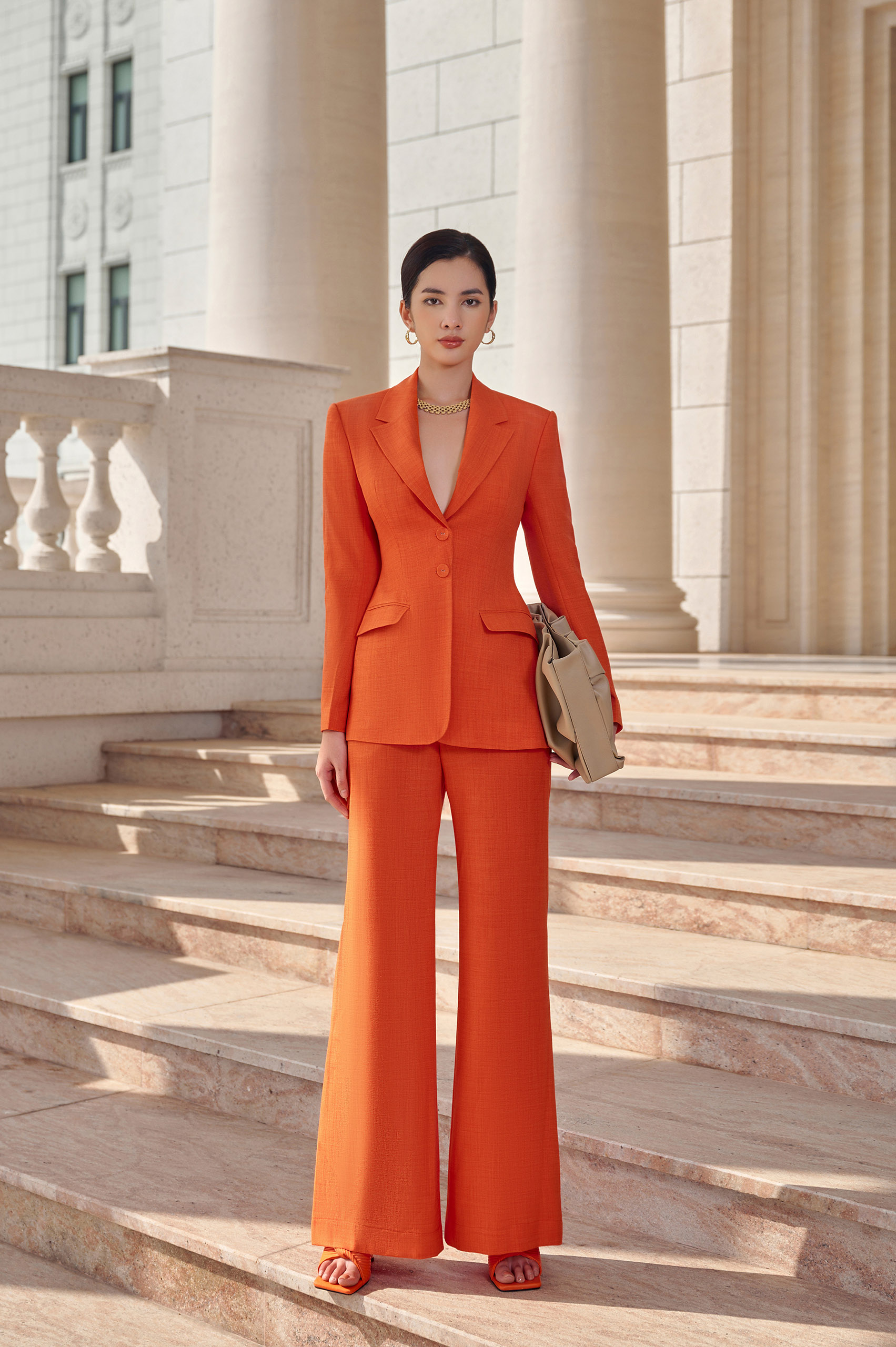 Eloise Orange Classic Blazer
