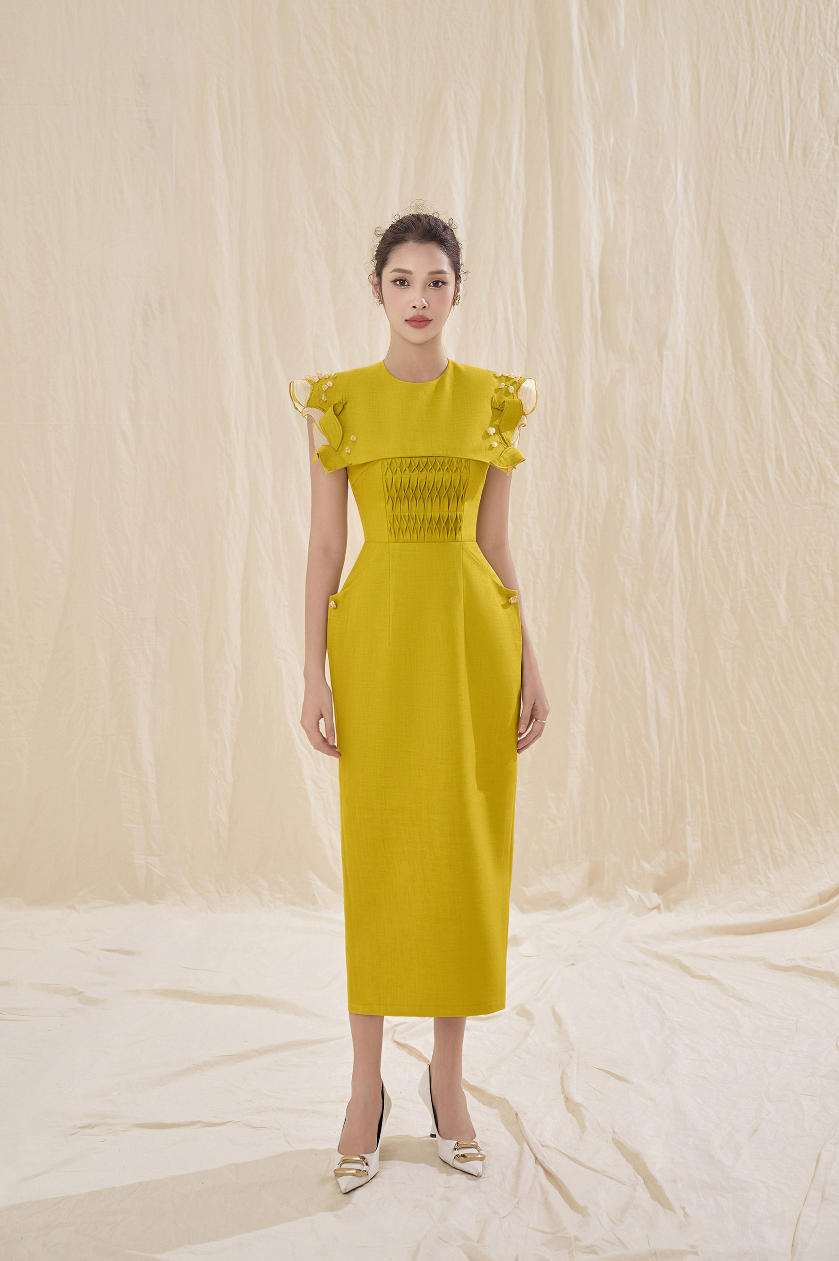 Serena Square Shoulder Dress