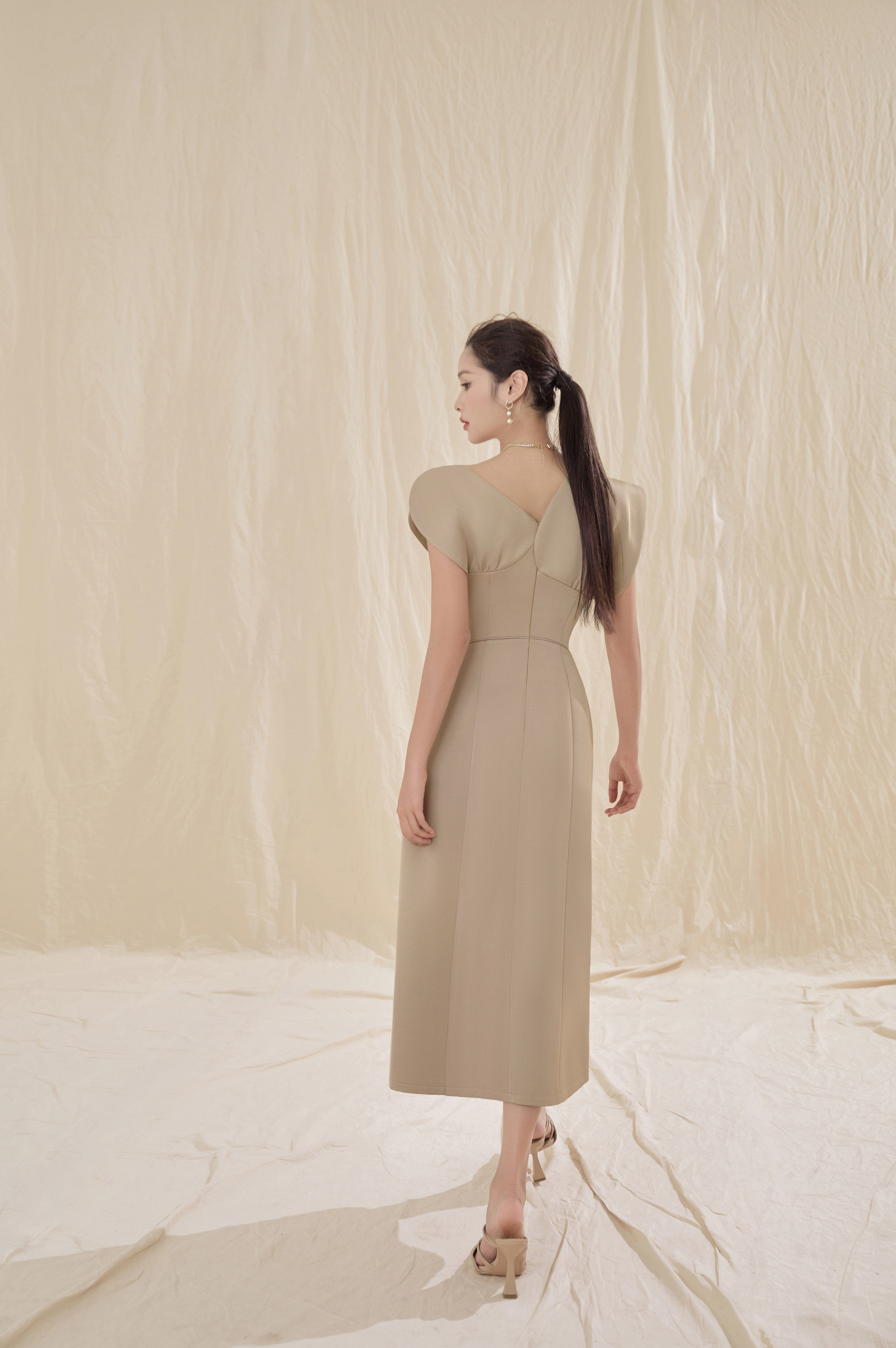 Lily Square Shoulder Dress - Image 6