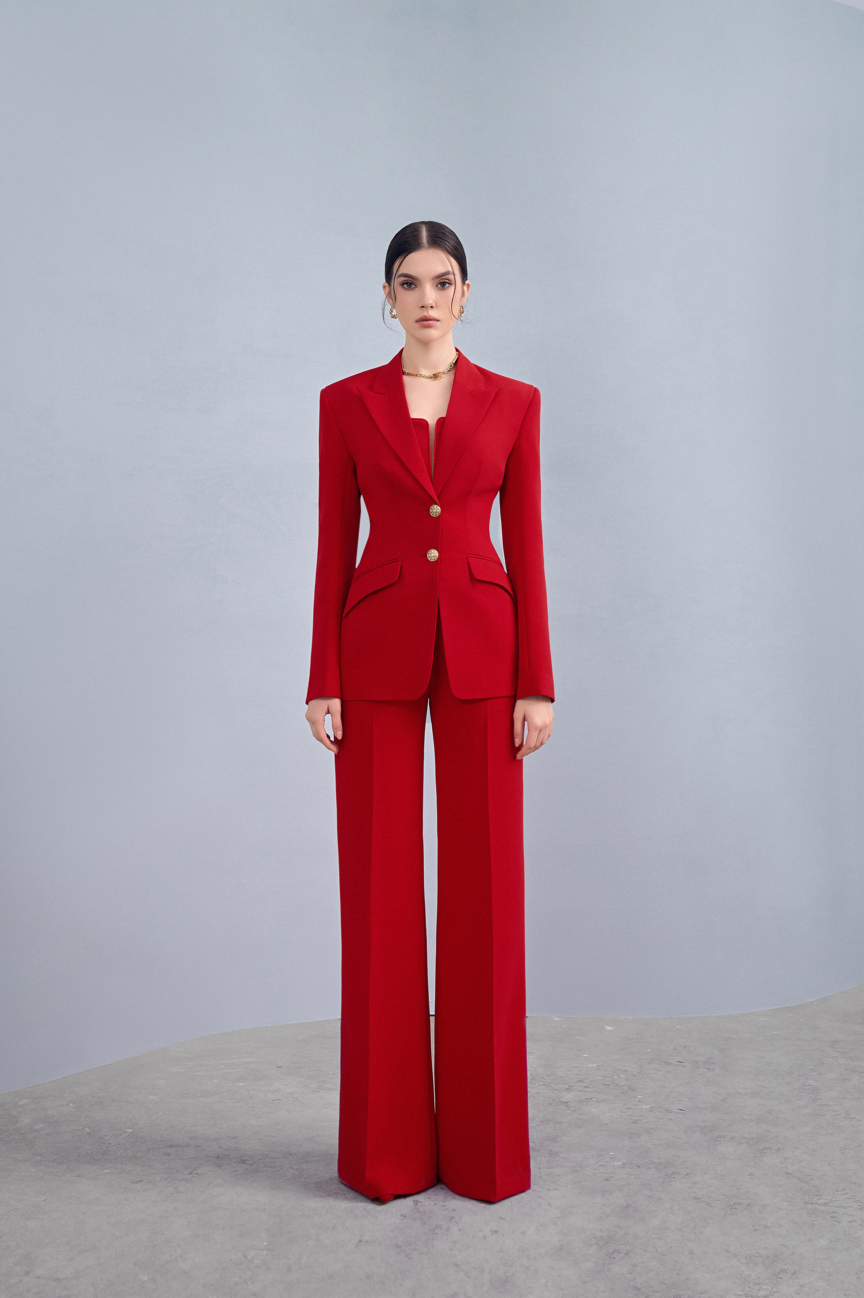 Navy Scarlet Classic Blazer