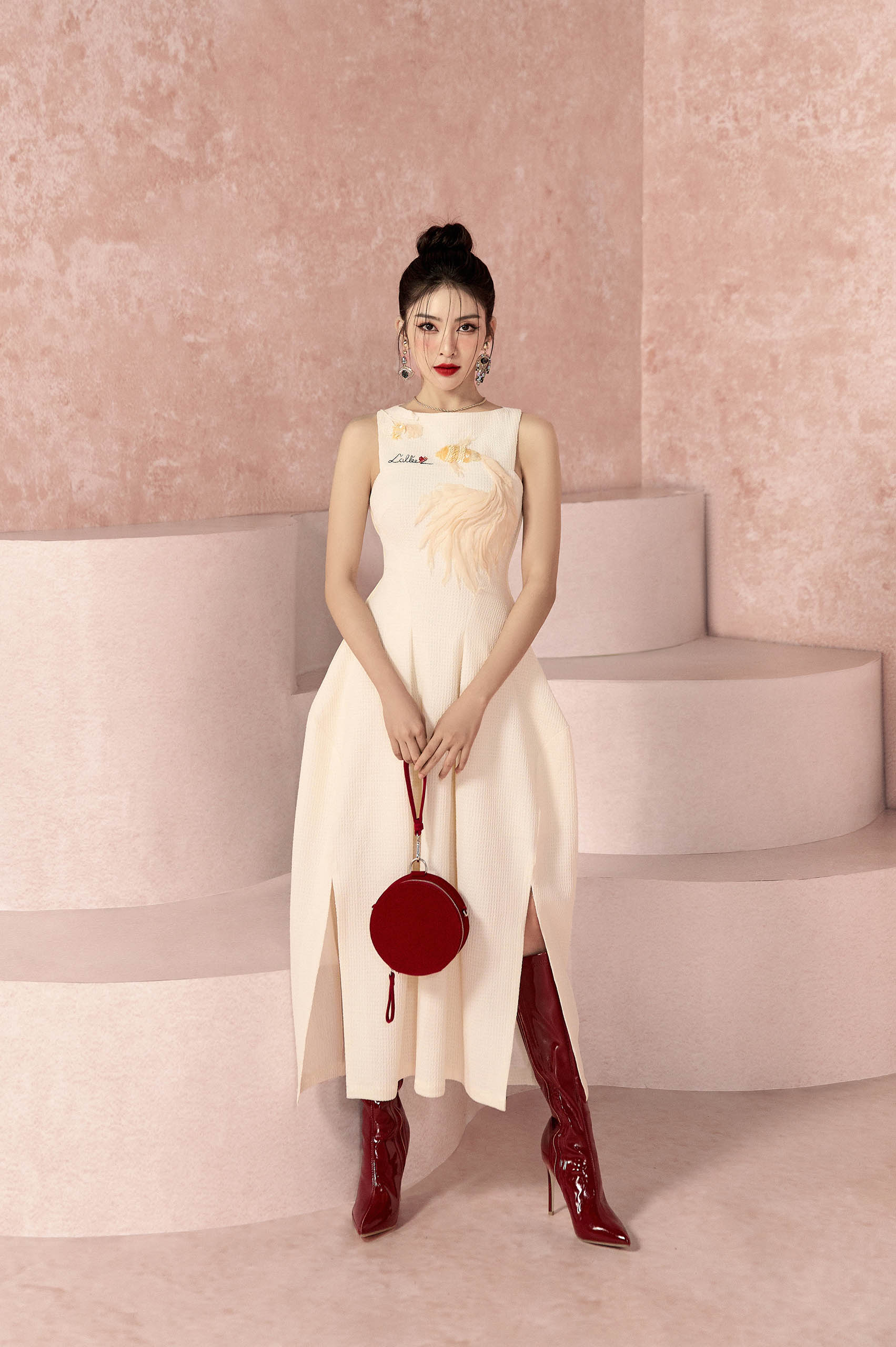 Artistic Patterned 3D Bell Dress