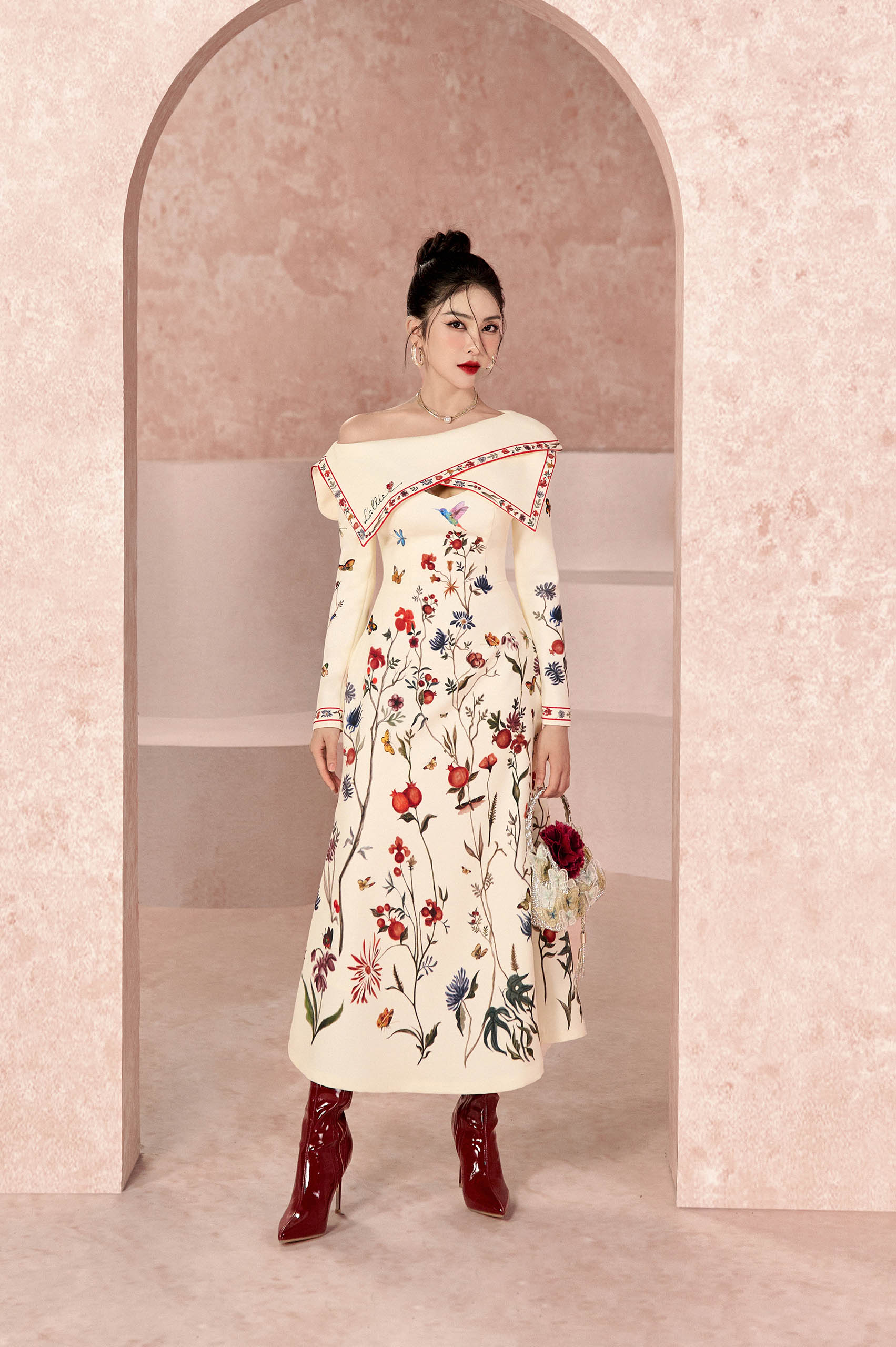 Elegant Letter Flower Dress