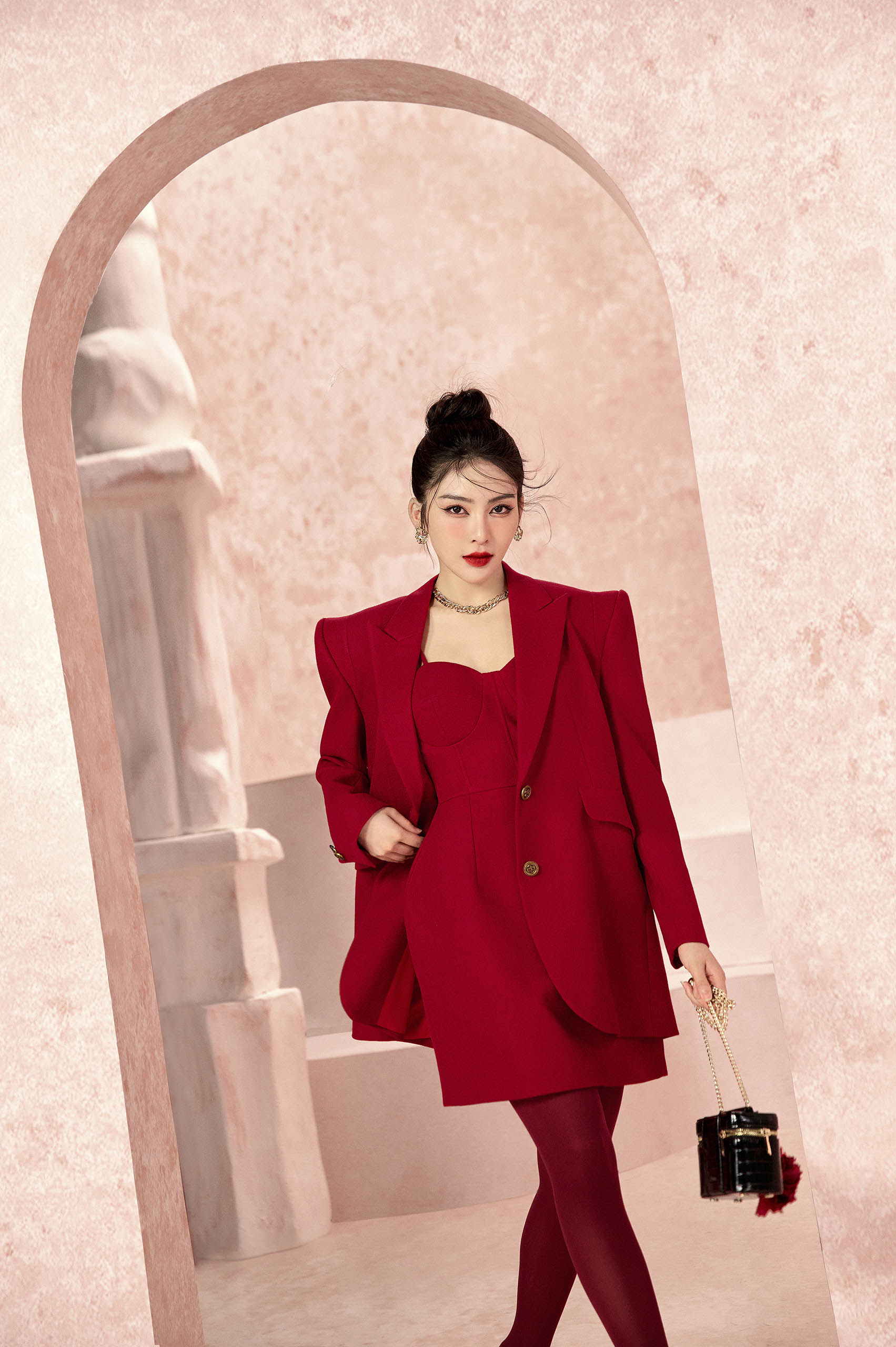 Blossom Maroon Blazer - Image 2