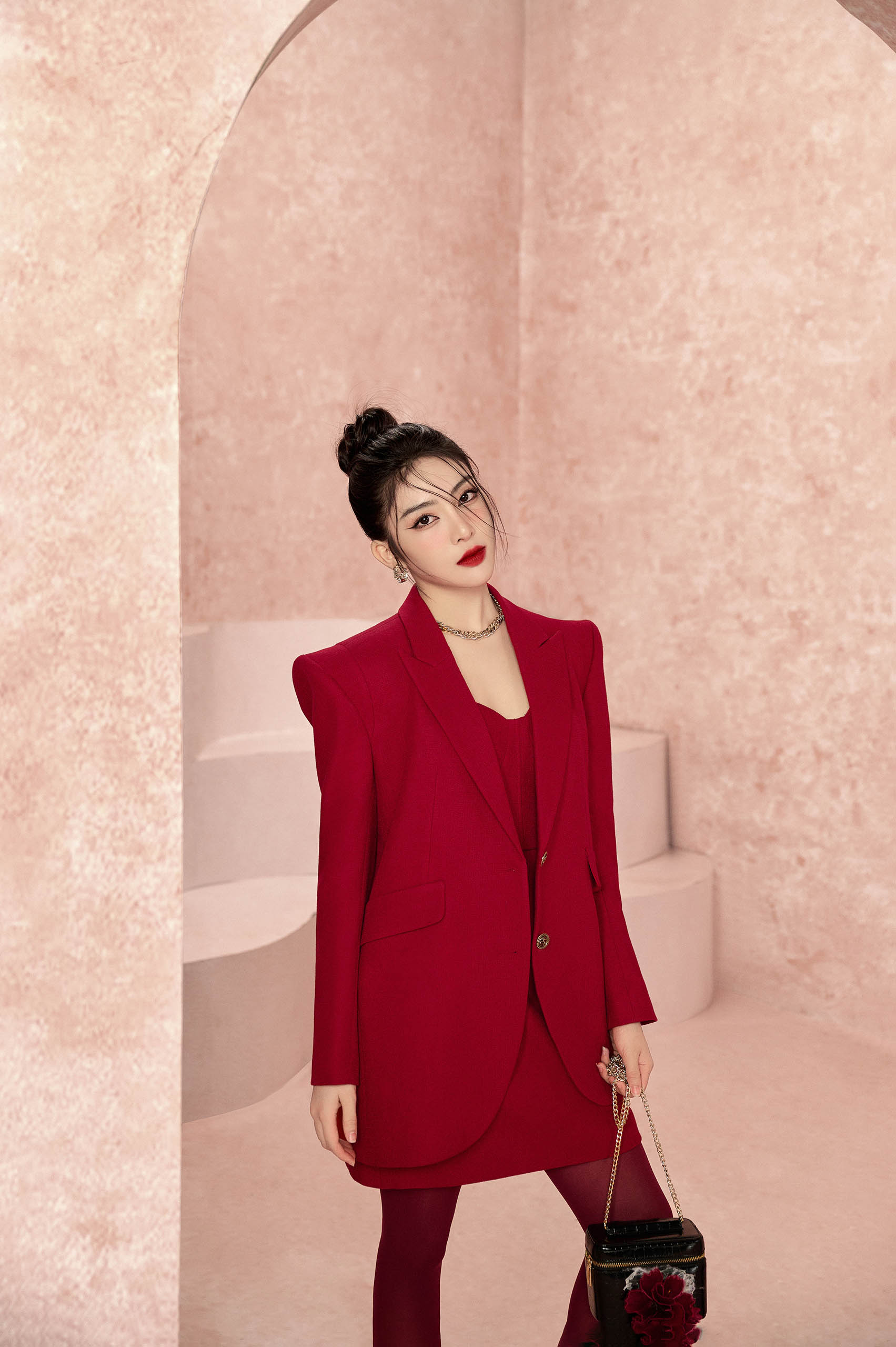 Blossom Maroon Blazer - Image 5
