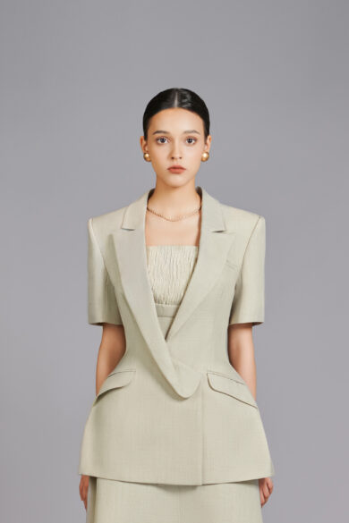 Cicely Asymmetrical Lapel Blazer