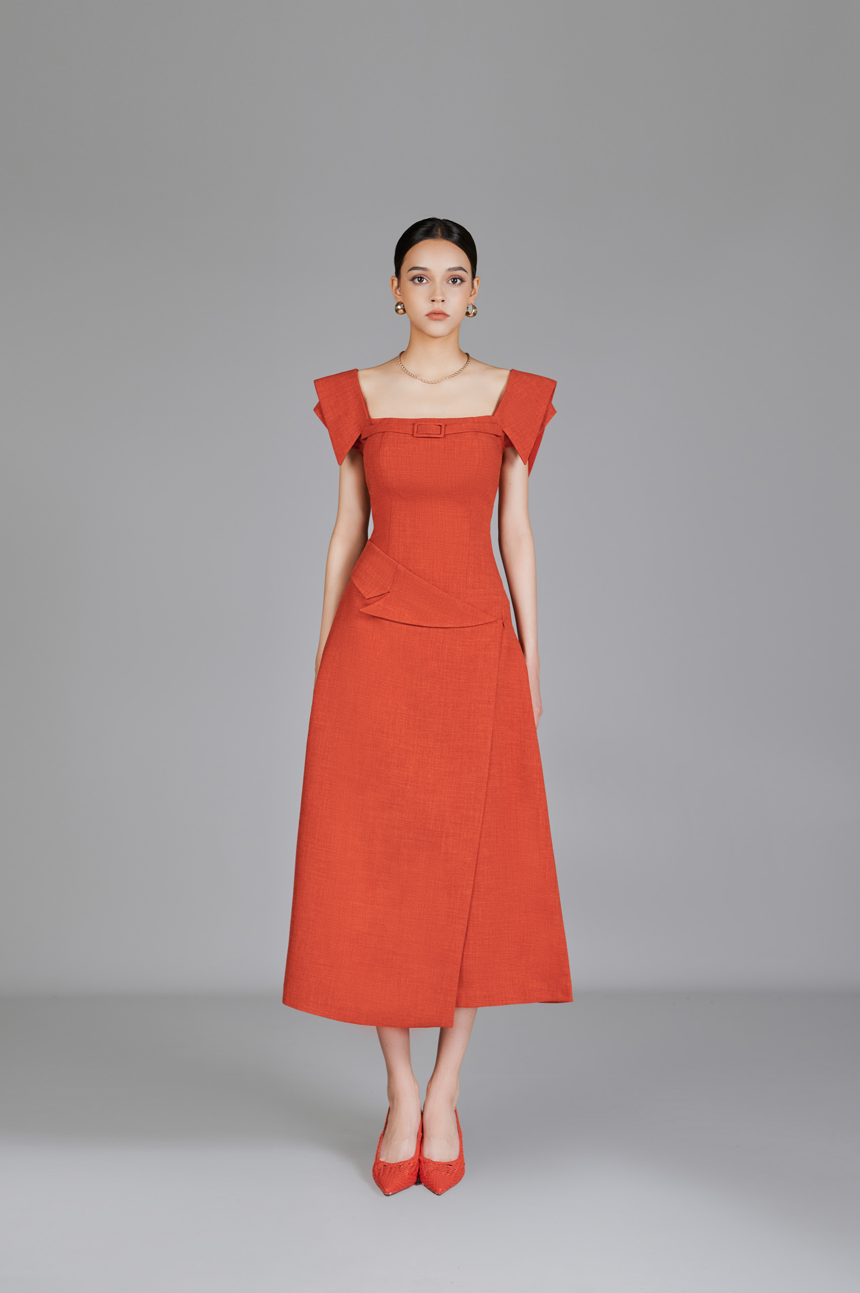 Clemence Square Neck Dress