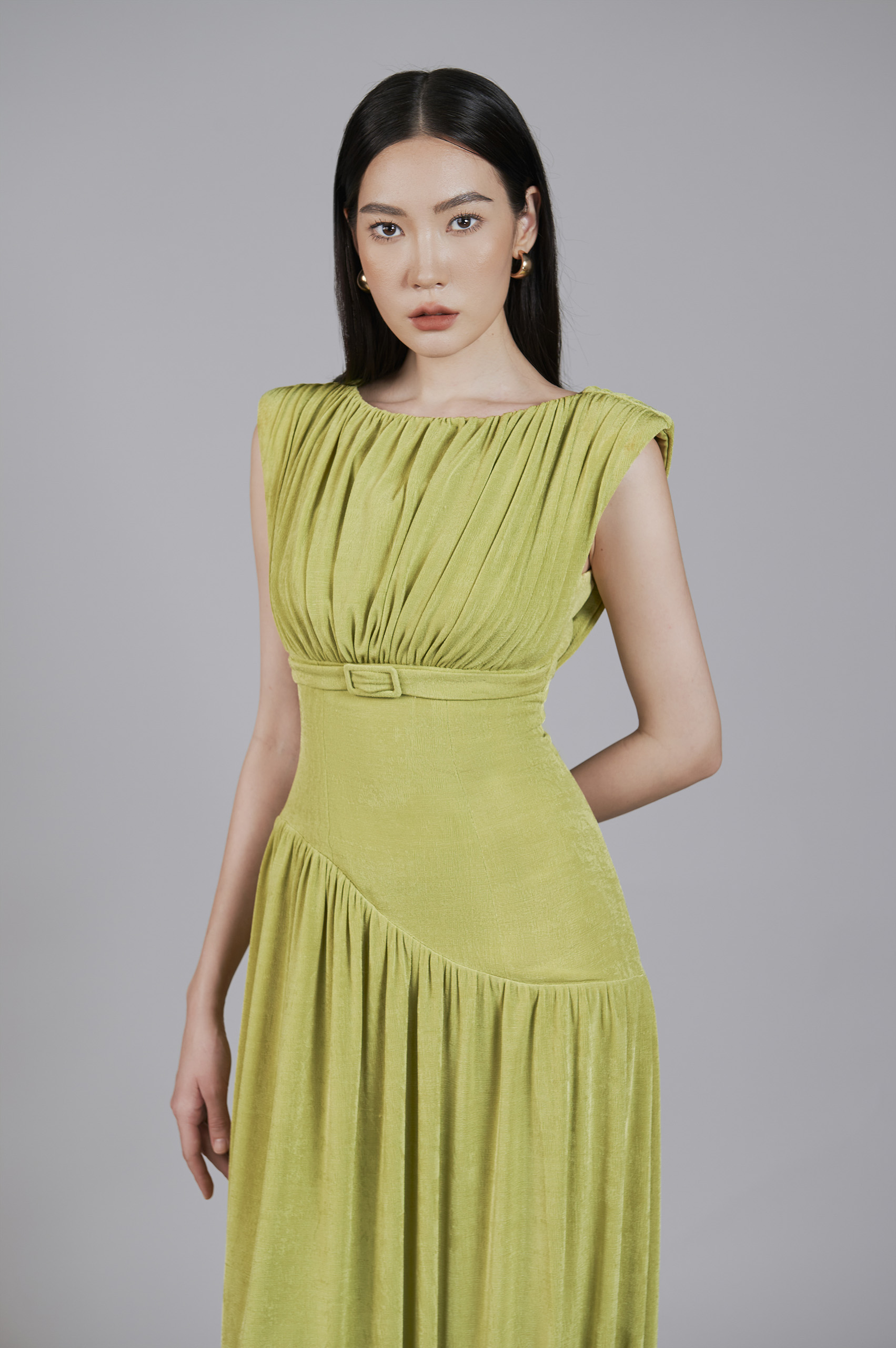 Emily Avocado Dress - Image 3