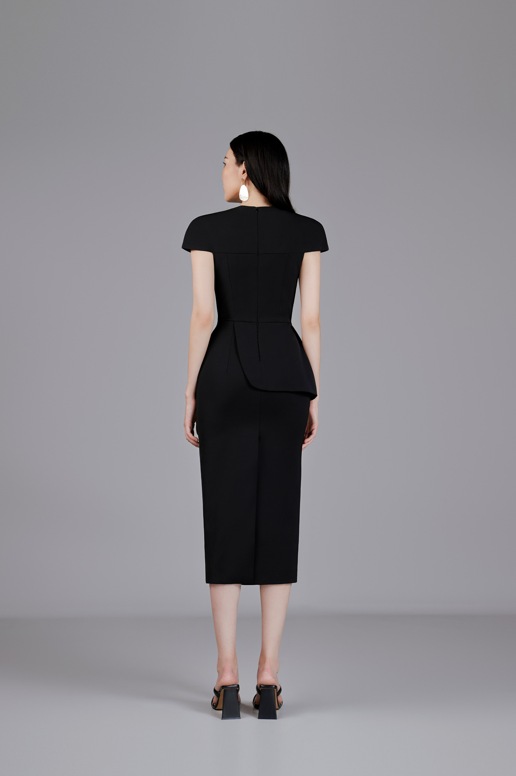 Mara Peplum Pencil Dress - Image 2