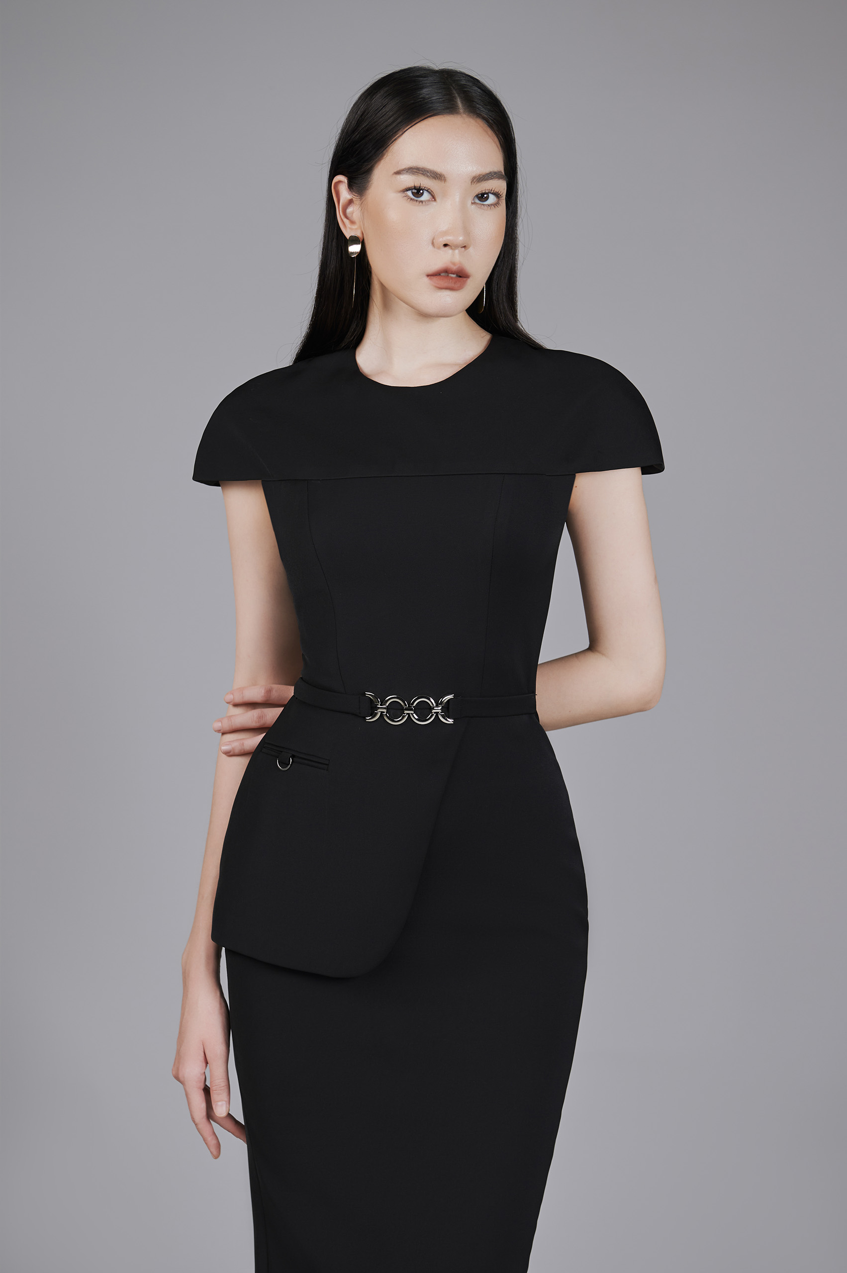 Mara Peplum Pencil Dress - Image 3