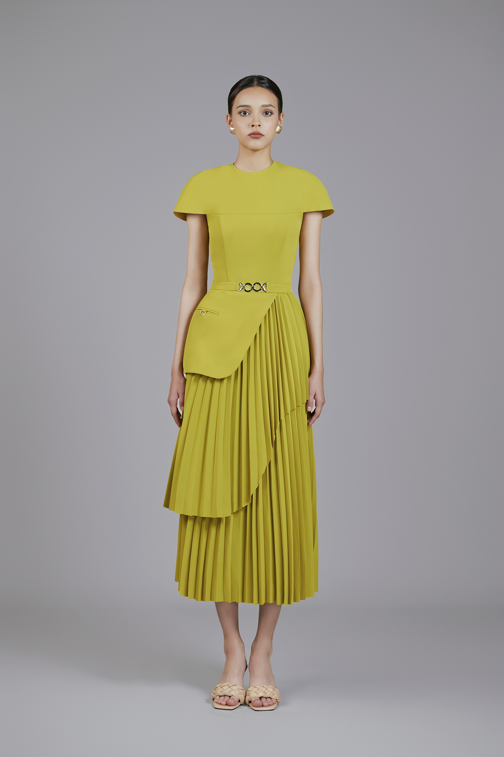 Willow Peplum Pleated Dress - Image 2