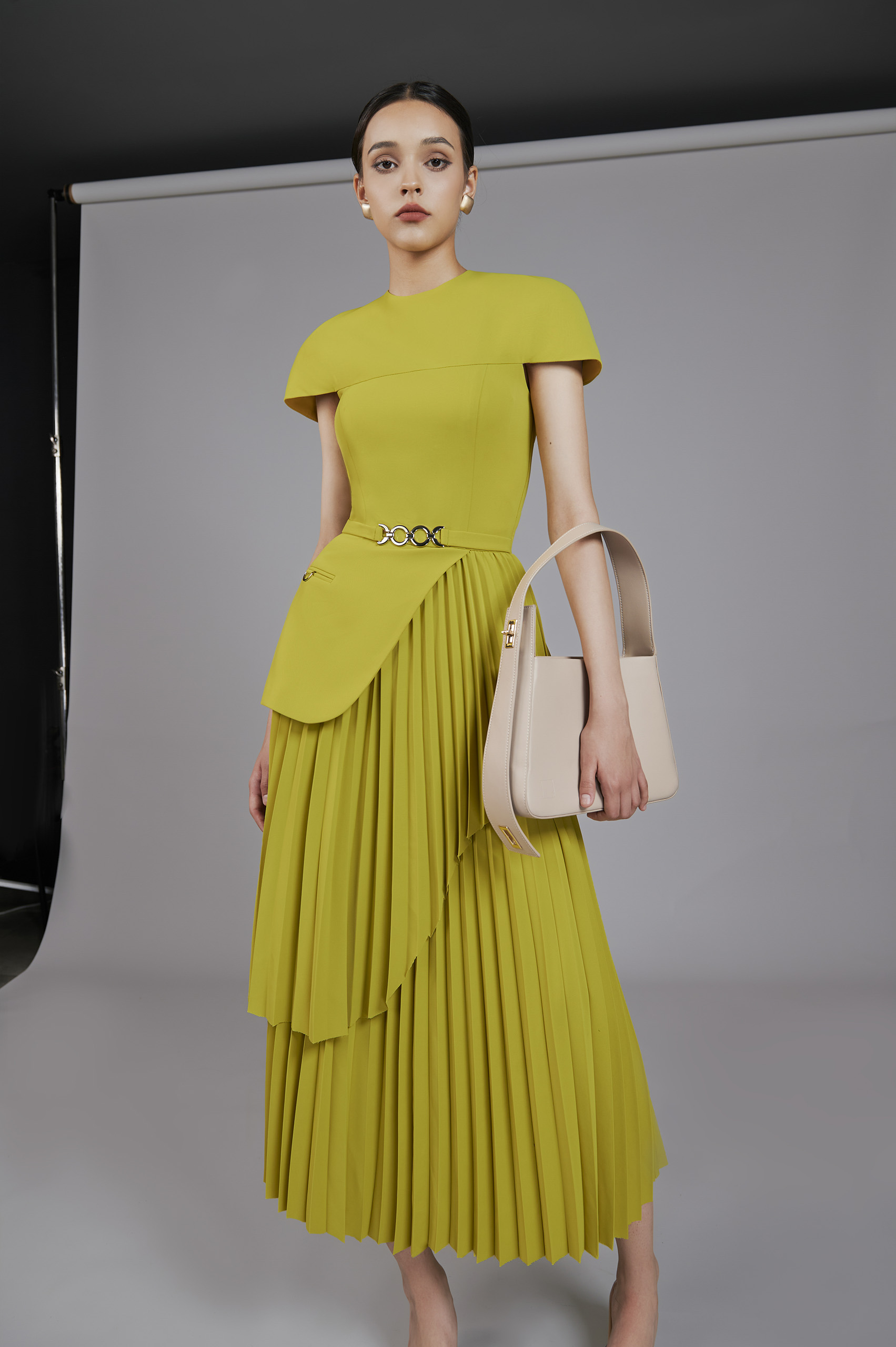 Willow Peplum Pleated Dress - Image 5