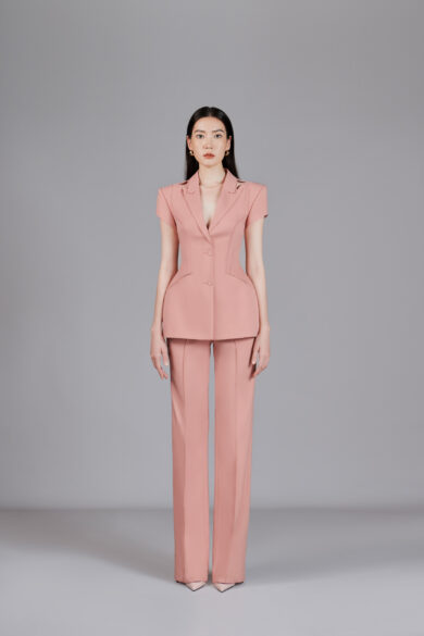 Yves Salmon Wide Leg Pants