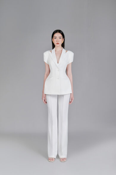 Chloe White Wide Leg Pants