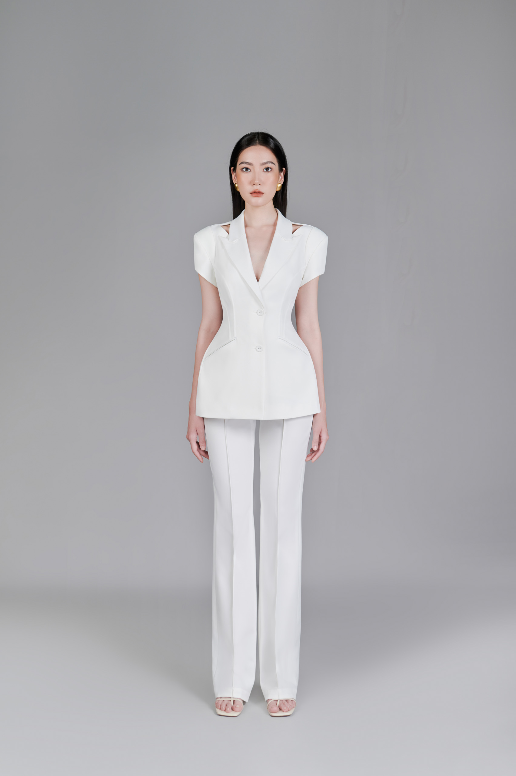 Chloe White Wide Leg Pants