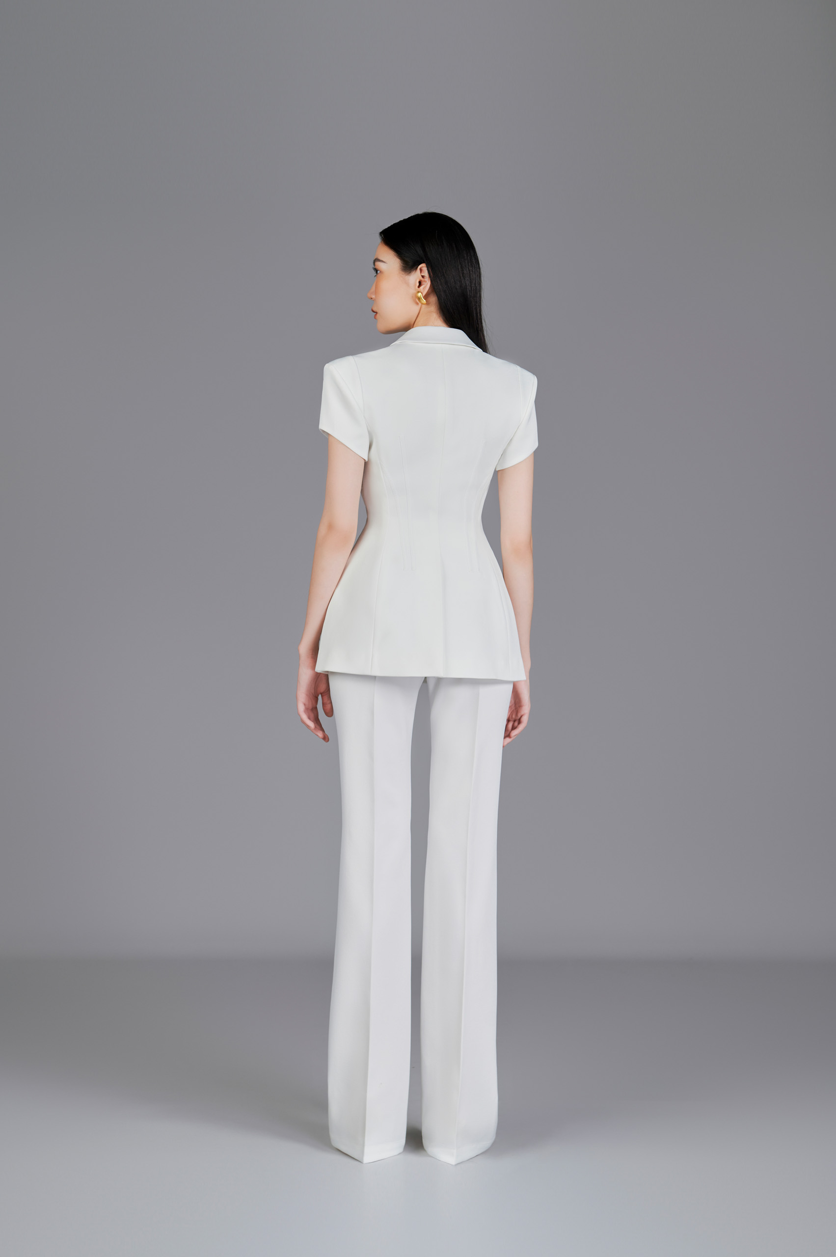 Chloe White Wide Leg Pants - Image 2