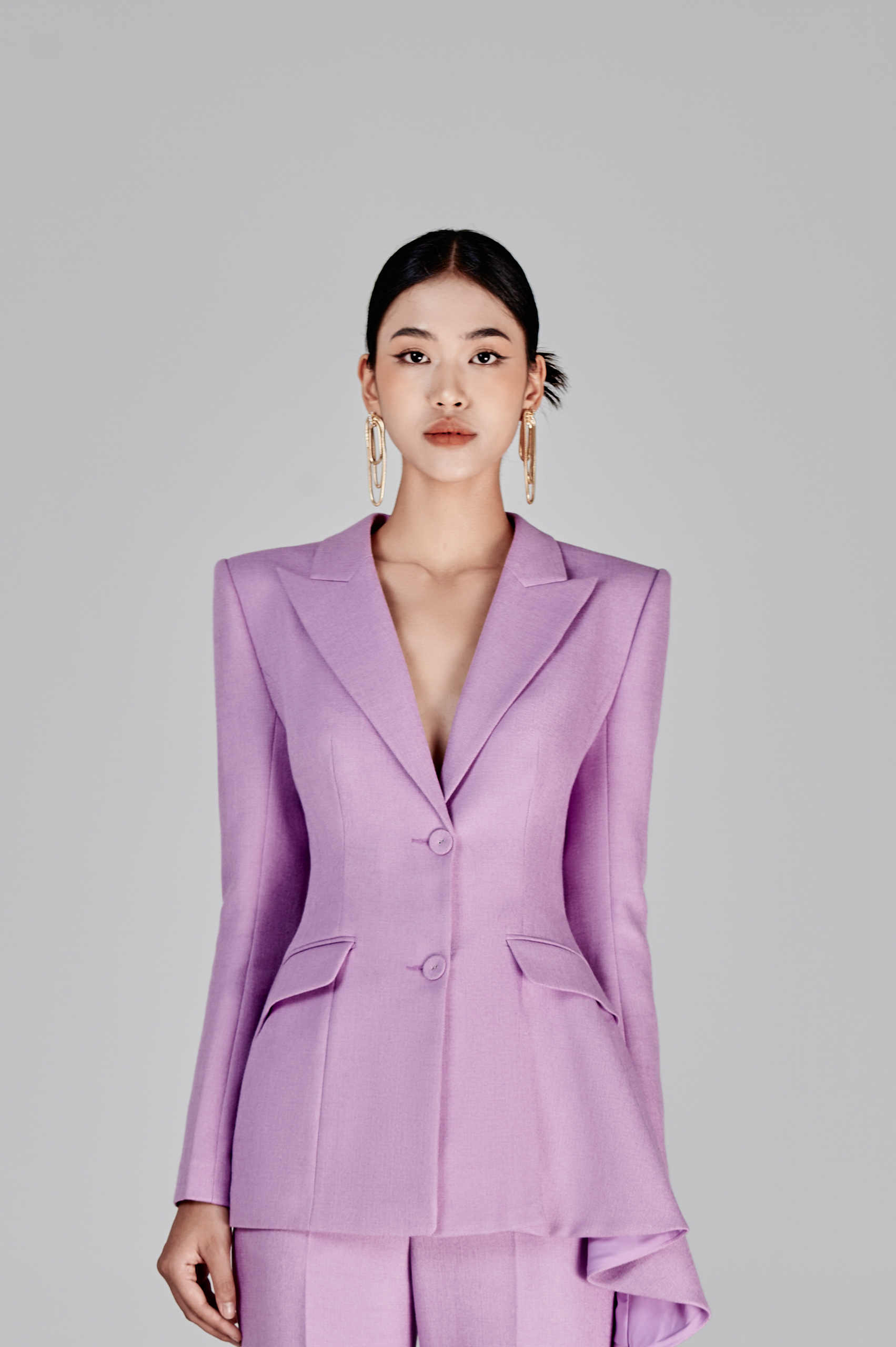 Sandy Lavender Asymetrical Blazer
