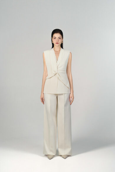 Mia Wide-leg Pleated Pants