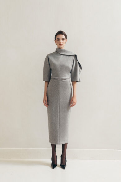 Grey Wrap Dress