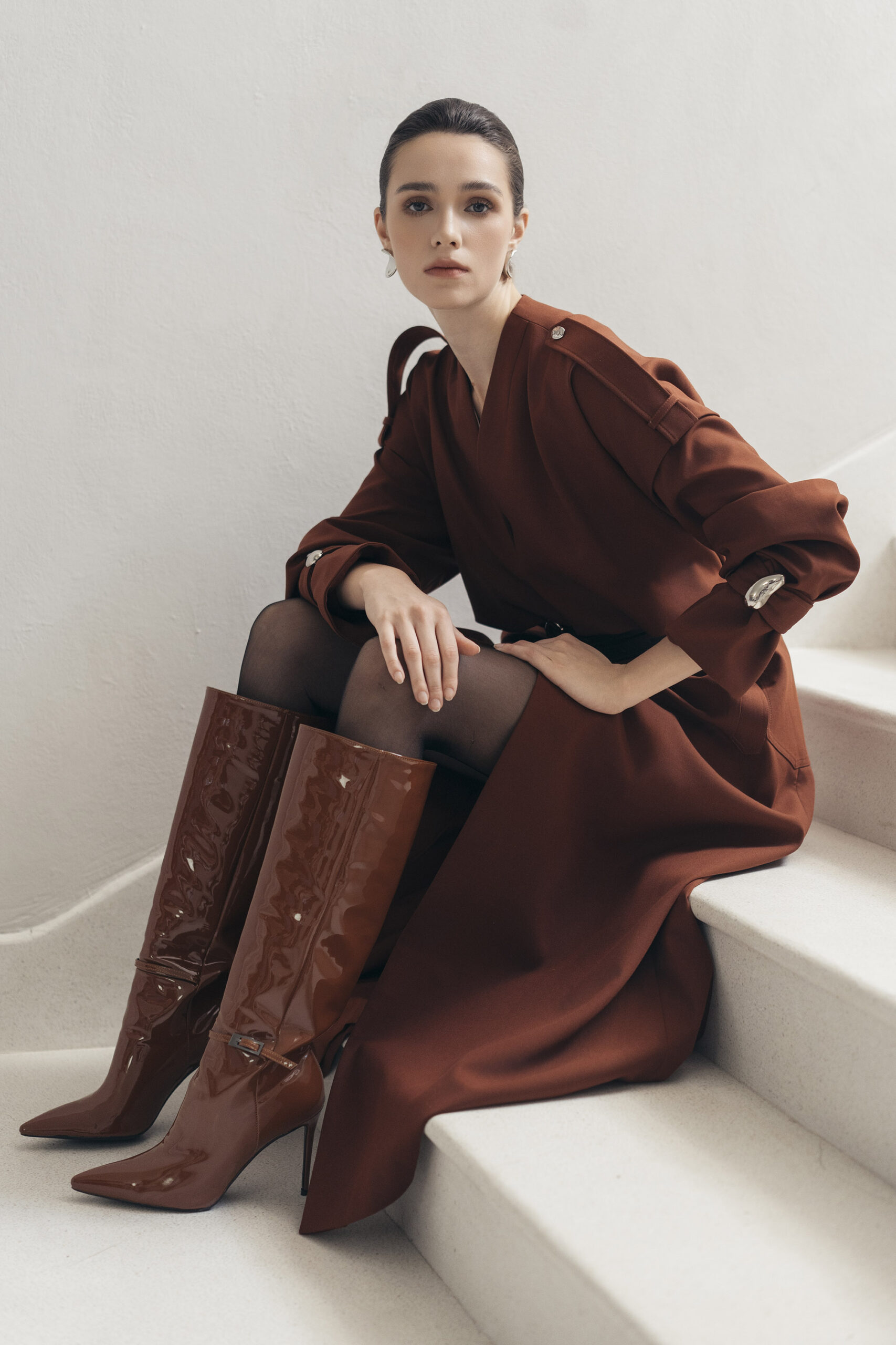 Orange Charm Trench - Image 7