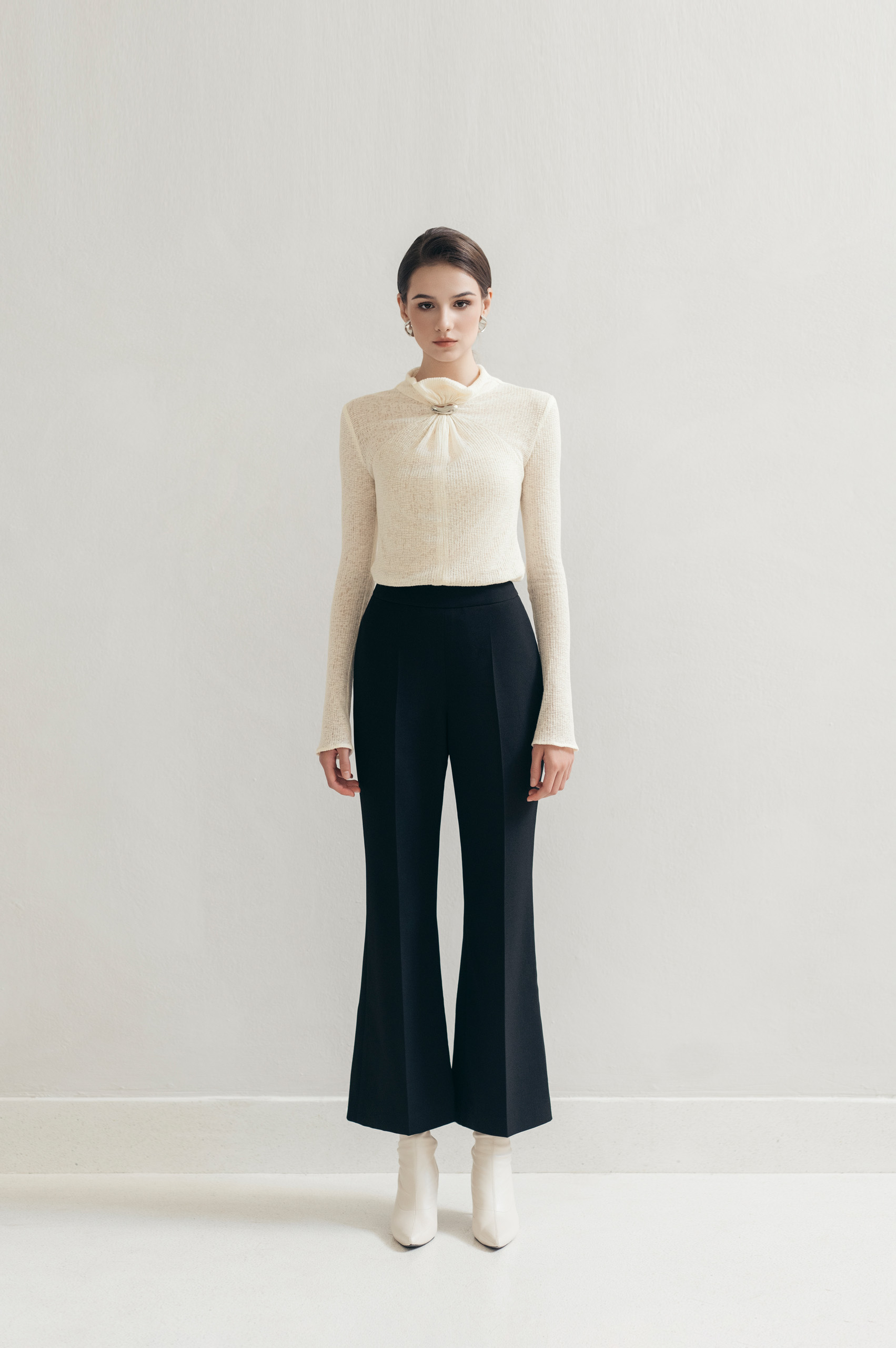 Black Fit Trousers - Image 2