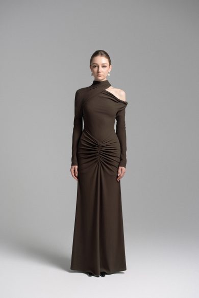 Martini Halter Draped Dress