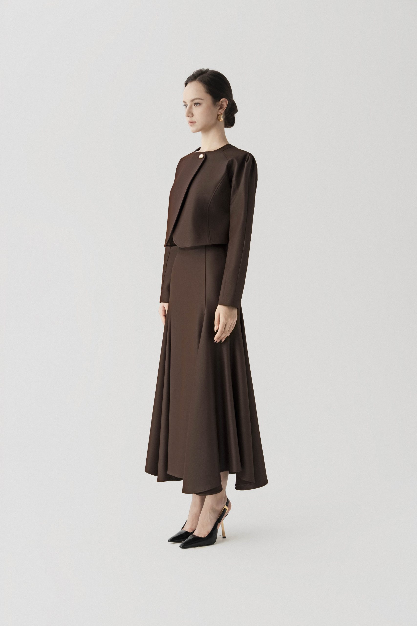 Solstice Set in Chicory Coffee (Jacket & Skirt) - Image 2