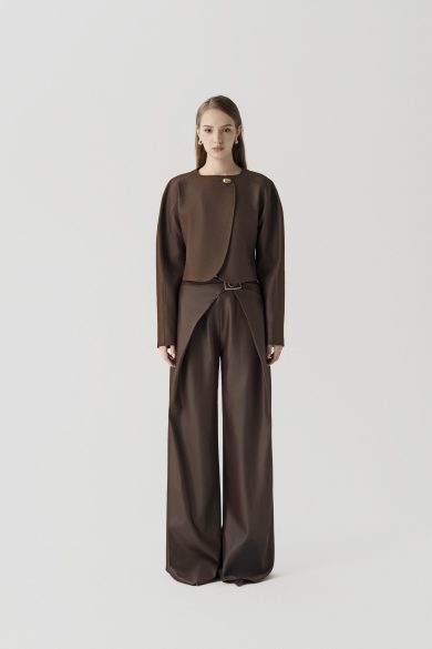 Solstice Cropped Jacket in Chicory Coffee