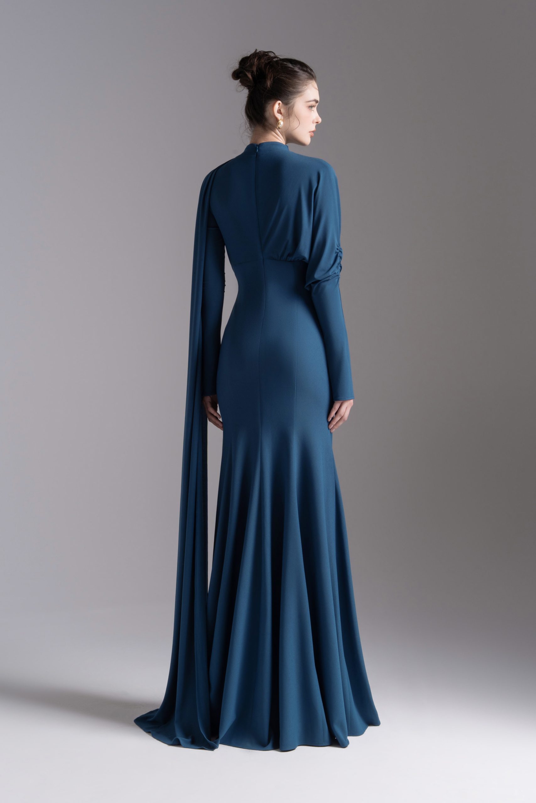 Whisper Trail Dress in Midnight Blue - Image 3