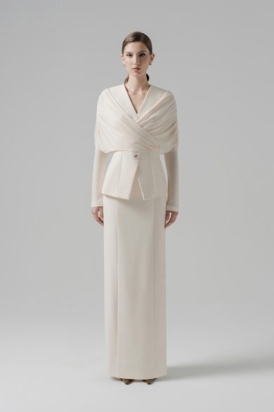 Stillness Cream Set (Blazer & Skirt)