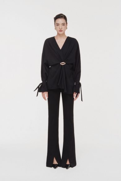 Ring-Gathered Draped Top Full Set