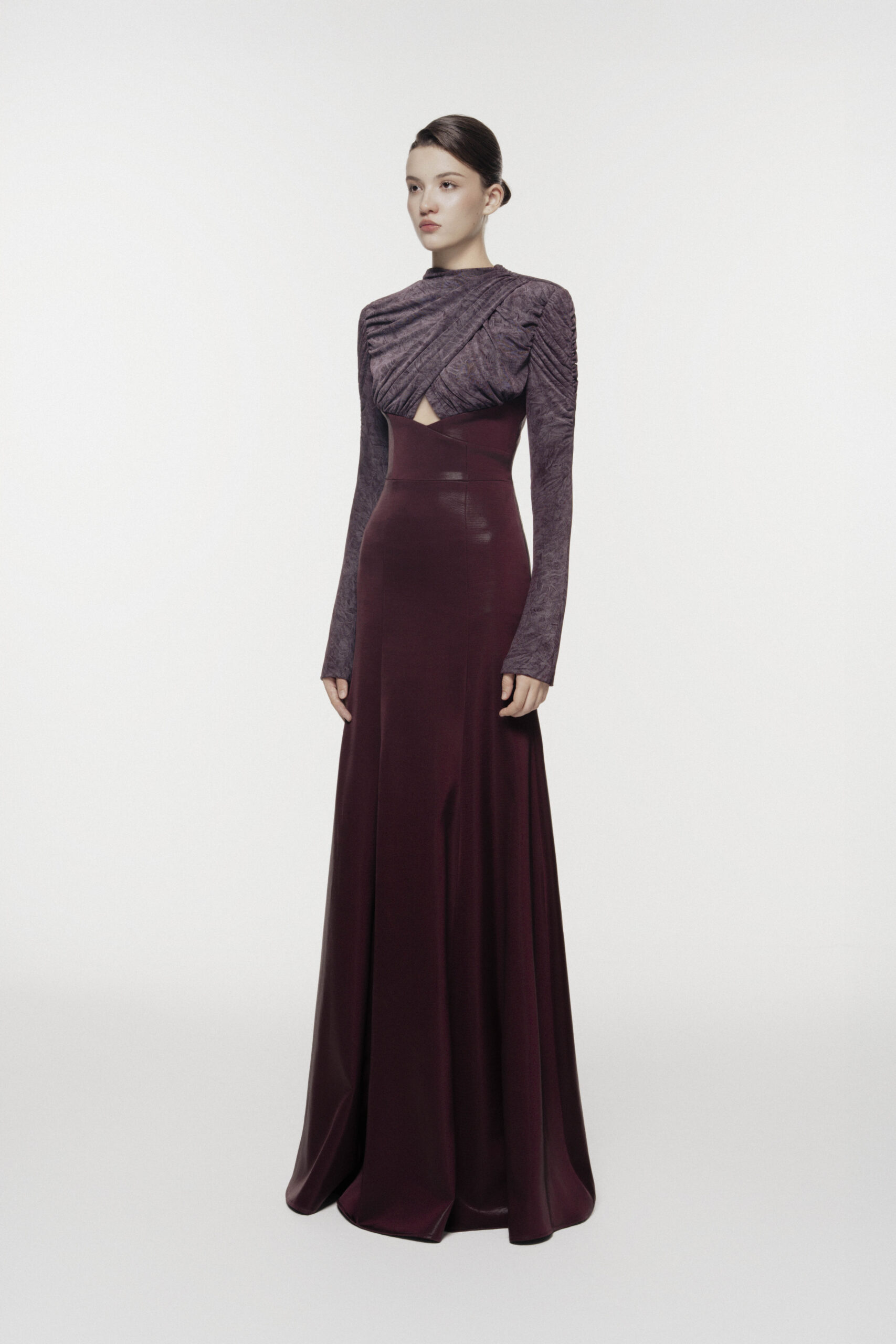 Cross-Draped Cut-Out Evening Gown - Image 3