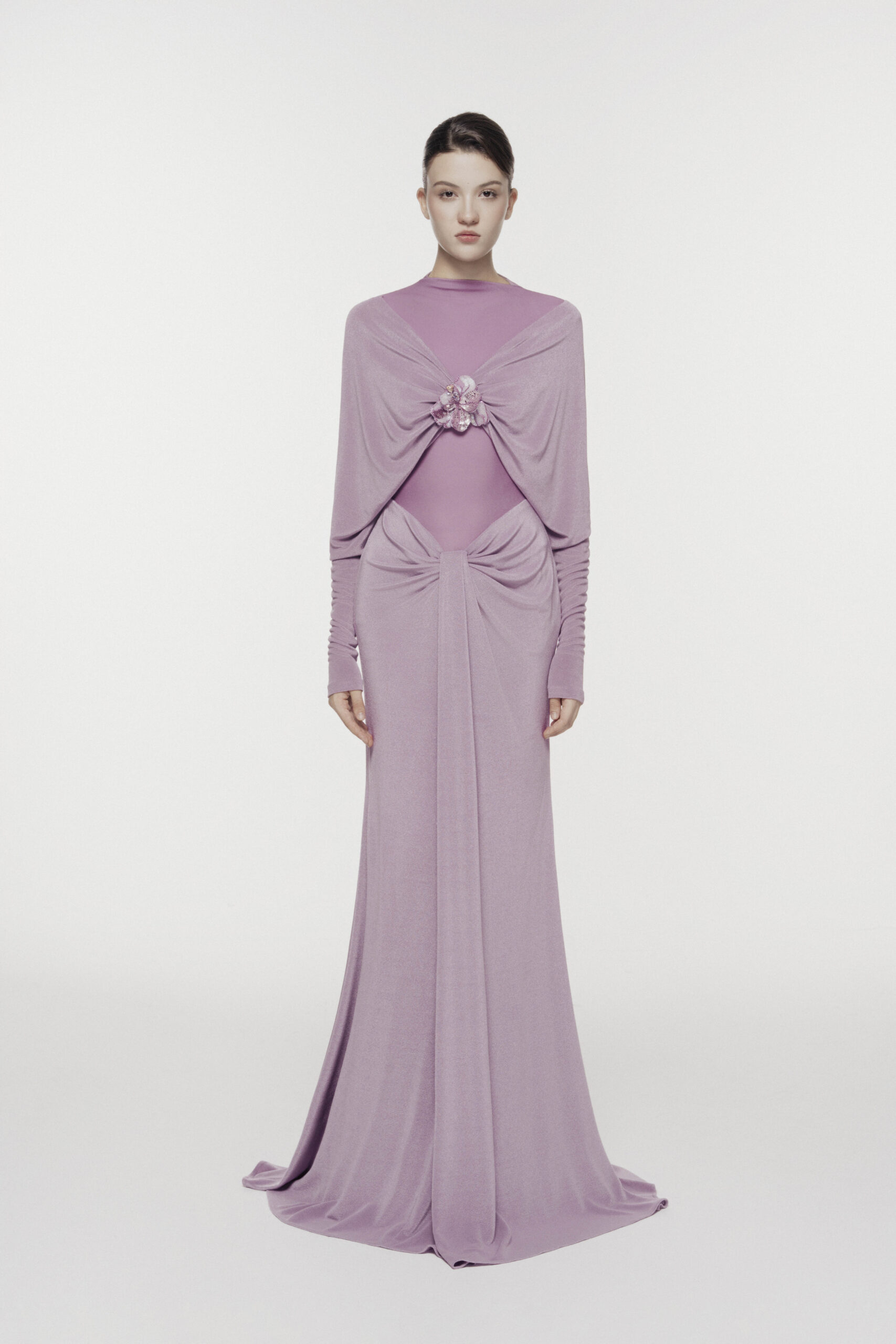Stone-Embellished Mermaid Gown - Image 2
