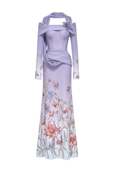 Blooming Grace Gown in Purple Ash Ombre