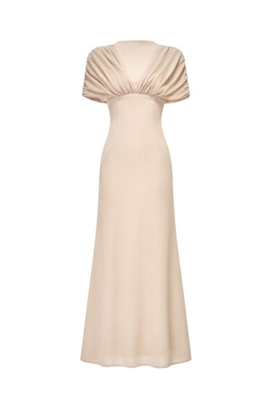 Nocturne Monochrome Gown in Bleached Sand